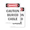 Signmission Caution Buried Cable Danger Sign, Vinyl Decal, 7in W x 10in L, 2PK OS-2PACK-DS-D-710-V-2277 - alternate 1